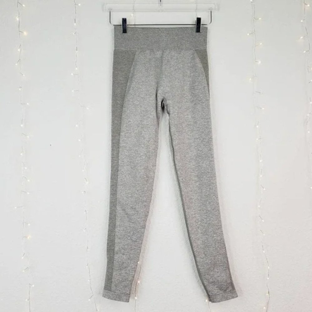 Gymshark Flex High Waisted Leggings Medium Khaki Marl Blush Nude Seamless Contou